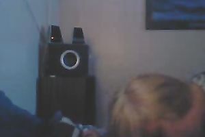 Busty blond chunky slutwife on POV episode in the bedroom