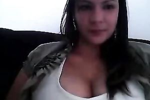 Cumming on my Brazilian GF's melons and fingering her pussy