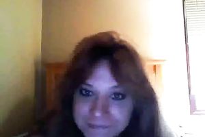 Sexy obese mother I'd like to fuck flashes her big meatballs on livecam