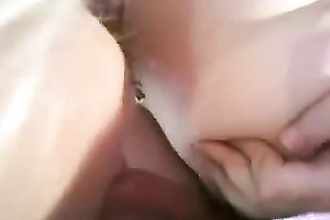 Bosomy golden-haired harlot shows her oral-job and titjob skills in POV movie