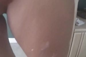 My hawt golden-haired neighbor acquires large facial after giving me oral pleasure