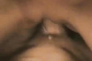 Divine dark brown teen strokes my hard wang with her hairless vagina