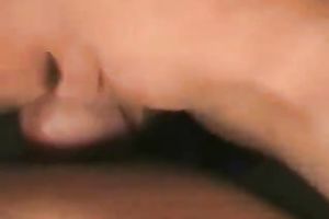 Divine dark brown teen strokes my hard wang with her hairless vagina