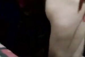 My buddy tapes the way his dilettante dark brown girlie puts on her garments