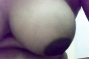 Chubby and breasty Indian dilettante milf widens her legs