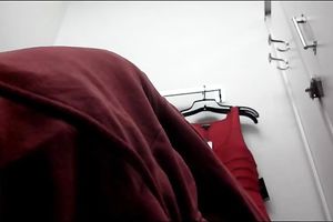 I caught this young hawt oriental trying on clothing at the store