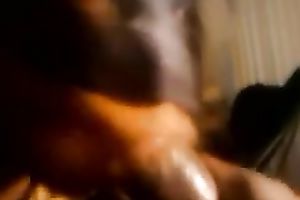 Masked dark black cock slut thirsts for cum and sucks my friend's bulky BBC