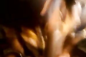 Masked dark black cock slut thirsts for cum and sucks my friend's bulky BBC