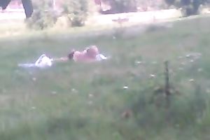 Spying on my neighbor's curvy cheating wife taking sun baths naked