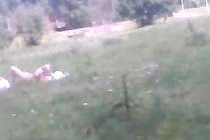 Spying on my neighbor's curvy cheating wife taking sun baths naked