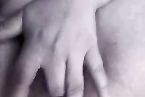 Mature woman fingering hirsute cookie in amateur movie