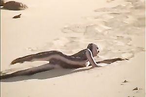 The freakiest teaser movie with my sexy hotwife on the beach