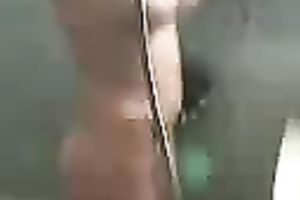 Petite golden-haired hottie with merry boobies giving head