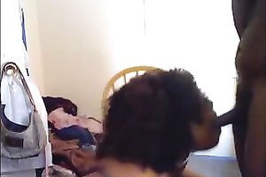 Chubby tattooed and immodest haired dark nympho gives precious BJ