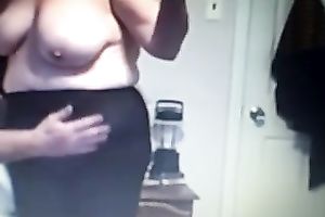 Playing with giant mambos of my aunt in bedroom