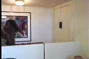 Desirable pair of cute swarthy lesbos having enjoyment on vintage movie