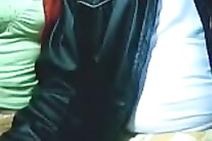 Cute non-professional Desi white women on web camera flashes her milk sacks