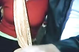 Cute non-professional Desi white women on web camera flashes her milk sacks