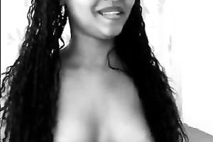 Black sexy legal age teenager wench with hot body widens her legs