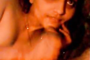 Dark haired all natural Indian blowlerina sucks captivating sloppy ramrod