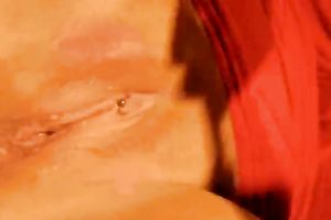 Playing with my big pantoons and soaked slit while making amateur homemade movie scene