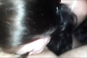 Brunette MILFie pale bitch provided my sloppy penis with deepthroat
