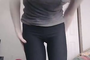 Cute non-professional livecam sweetie got rid of her underware to show taut milk cans