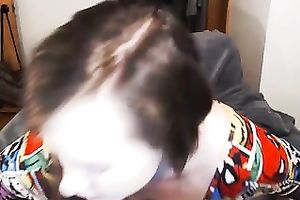 Naughty aged cam doxy showing her a-hole in miniature straps