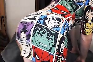 Naughty aged cam doxy showing her a-hole in miniature straps