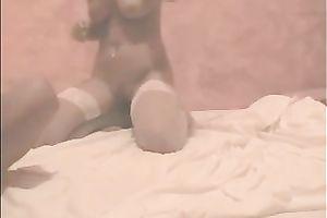 Lovely blond tenant sucks my ramrod and takes a ride on it