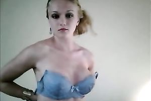 I acquire rid of my blue underware and expose my sexy in nature's garb body