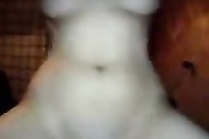 Brunette co-worker receives her boobs kneaded by me whilst riding my weenie