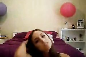 Mind taking dark brown legal age teenager undresses in front of web web camera in underware