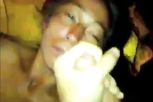 My tattooed dark brown wench craves me to cum on her face