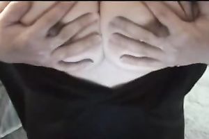 Gorgeous giant billibongs of a white obese brunette on livecam