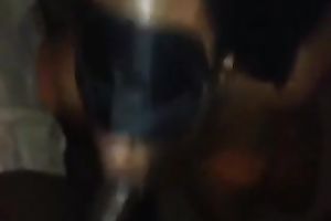 Blindfolded ghetto Married slut engulfing my penis balls unfathomable like a pro