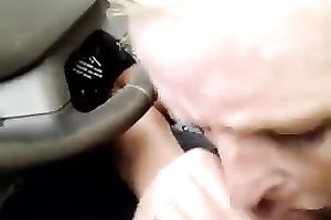 Blond haired hooker provided my ally with a great BJ in the car