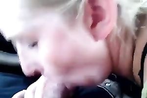 Blond haired hooker provided my ally with a great BJ in the car