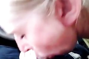 Blond haired hooker provided my ally with a great BJ in the car