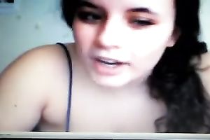 Palatable brunette legal age teenager receives stripped for me on cam