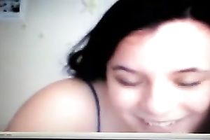 Palatable brunette legal age teenager receives stripped for me on cam