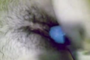 Just pushing myself with a stick in the hirsute legal age teenager cunt