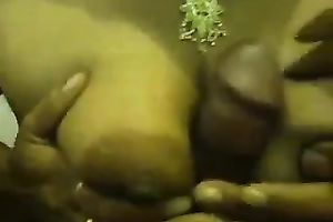 Busty and hawt Indian wifey puts shlong betwixt her scones