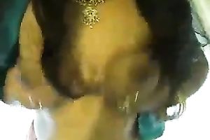 Busty and hawt Indian wifey puts shlong betwixt her scones