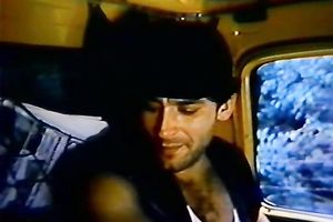 Warm interracial outdoors sex with smiling dark brown gal