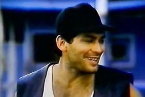 Warm interracial outdoors sex with smiling dark brown gal