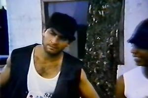 Warm interracial outdoors sex with smiling dark brown gal