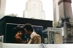 Busty dark brown female-dominator has shameless public sex at a daytime