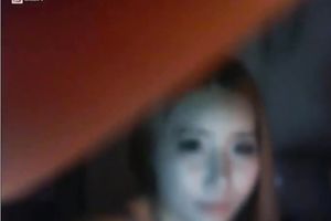 Lovely Asian legal age teenager hottie in her bedroom chatting with a fellow