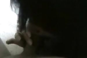 Asian dark brown tramp thoroughly blowing my dick on POV tape